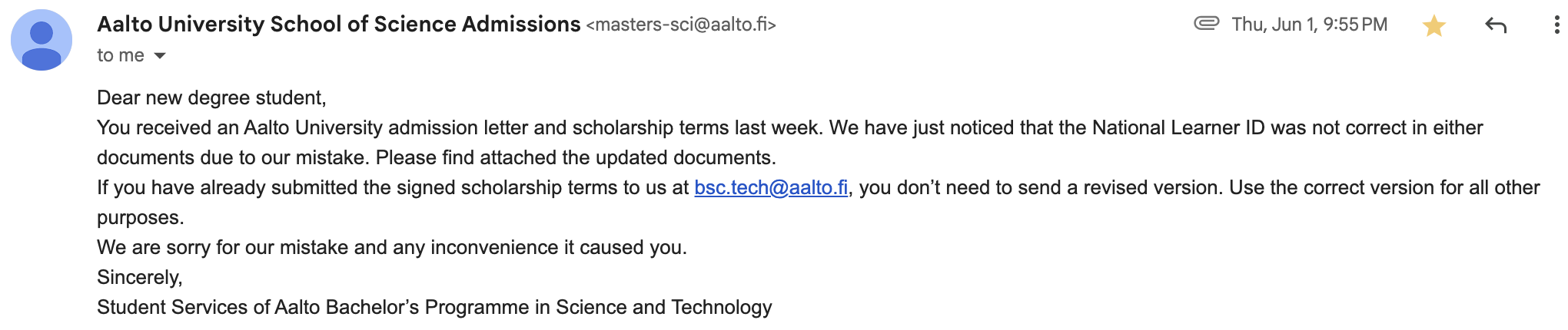 Incorrect Learner ID